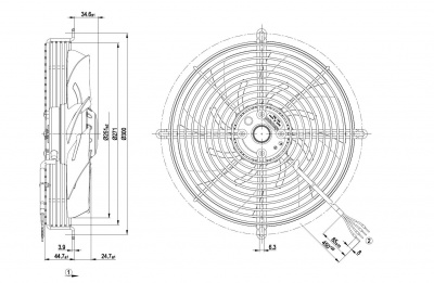 Вентилятор осевой ebmpapst S2D250AI0215 Вентилятор осевой ebmpapst S2D250AI0215