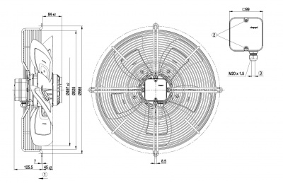 Вентилятор осевой ebmpapst S4D500AD0301 Вентилятор осевой ebmpapst S4D500AD0301