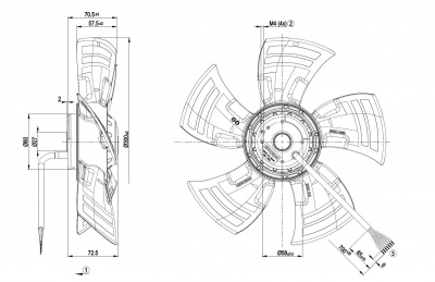Вентилятор осевой ebmpapst A4D300AS3416 Вентилятор осевой ebmpapst A4D300AS3416