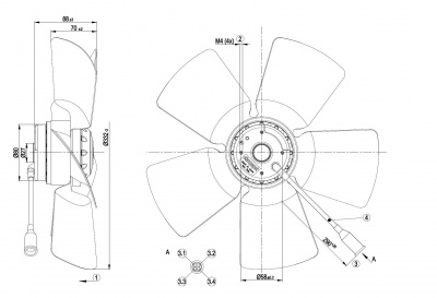Вентилятор осевой ebmpapst A4E330AB1812 Вентилятор осевой ebmpapst A4E330AB1812