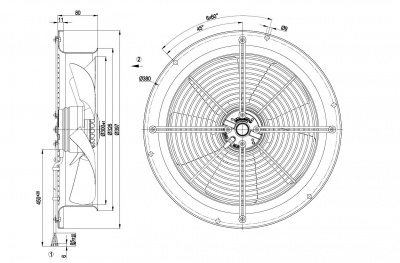 Вентилятор осевой ebmpapst W4E300CA0101 Вентилятор осевой ebmpapst W4E300CA0101