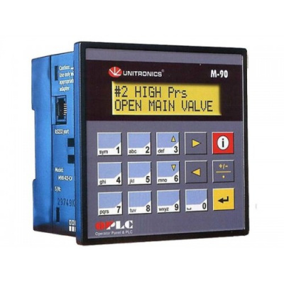 M91-2-T1 Контроллер M91: 12/24 VDC, 12DI (из них 2 HS), 12TO (из них 2 PWM/HSO) Unitronics