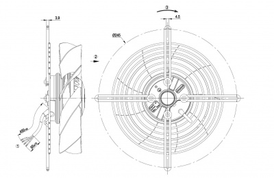 Вентилятор осевой ebmpapst S2E200BI3801 Вентилятор осевой ebmpapst S2E200BI3801